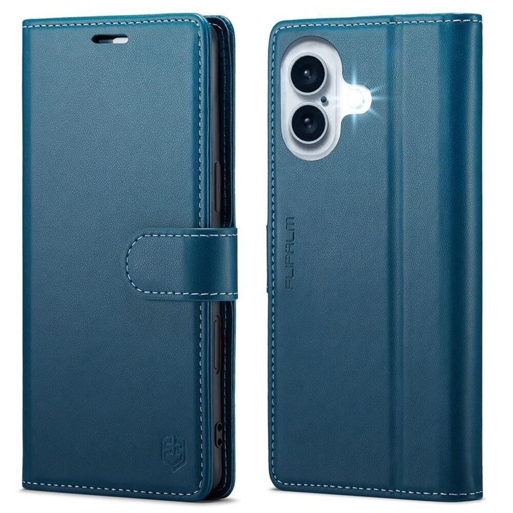 IPhone 16 Wallet Case, PU Leather, Card Holders RFID Blocking Kickstand